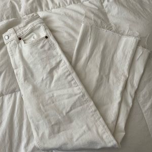 White H&M wide leg jeans